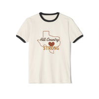 Hill Country Strong Ringer Tee [back #TexasStrong] | 2025 Texas Hill Country Flood Donation