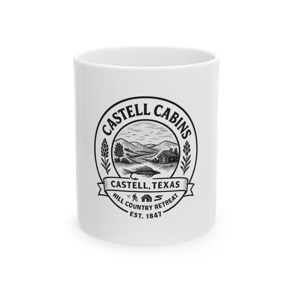 Castell Cabins HC Ceramic Mug, (11oz, 15oz)
