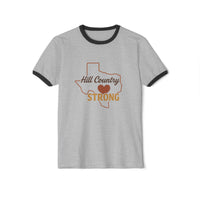 Hill Country Strong Ringer Tee [back #TexasStrong] | 2025 Texas Hill Country Flood Donation