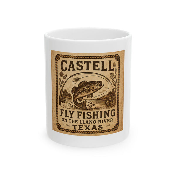 Vintage Fishing Mug - Fly Fishing on the Llano River